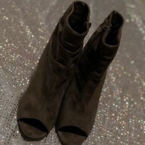 Peep Toe Ankle Booties